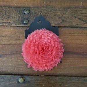 New pink puff hair accessorie.